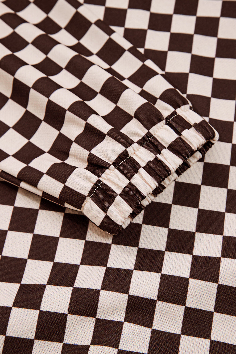 Black Checkered Co-ord Joggers Set eAura