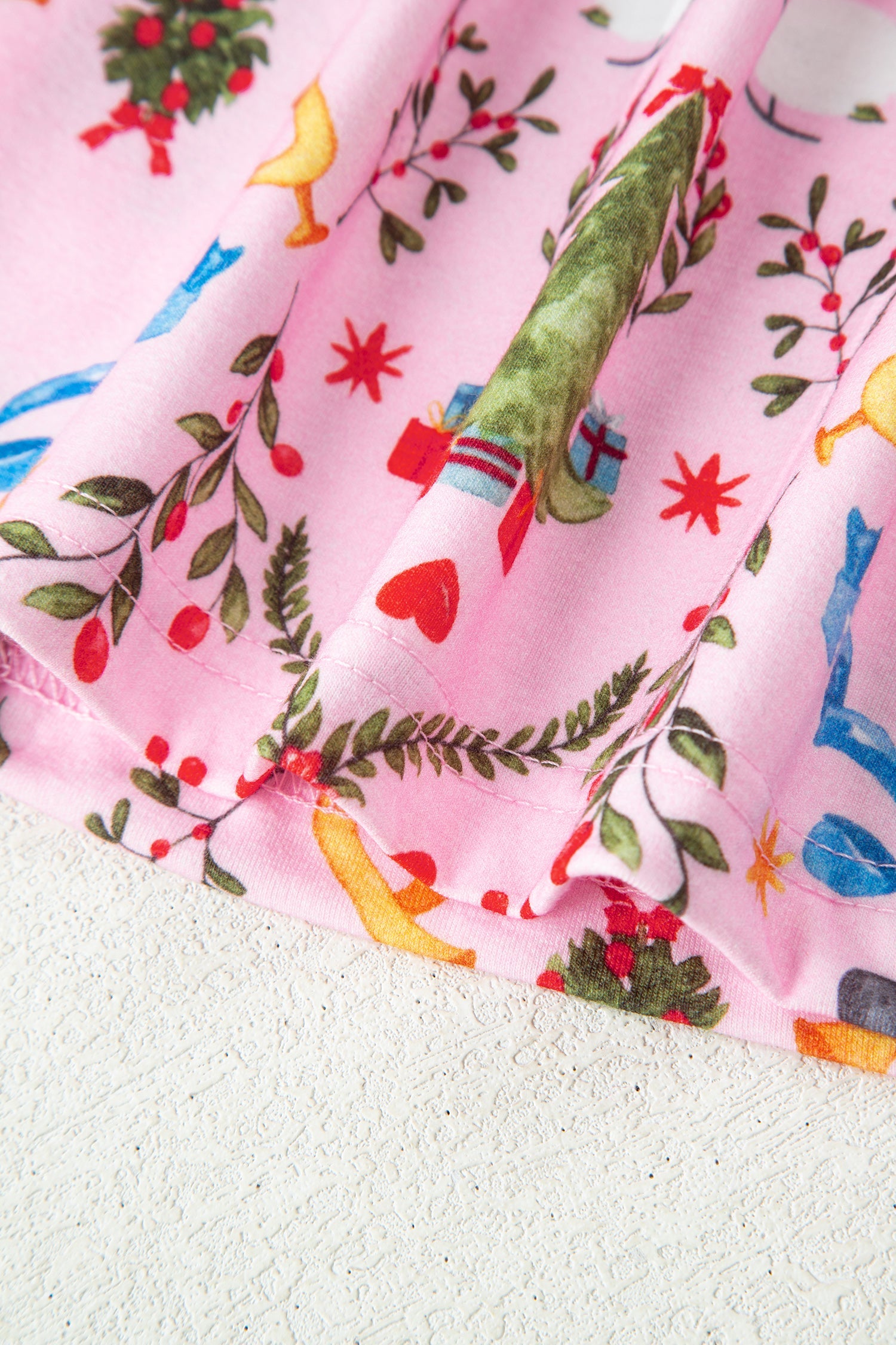 Nutcracker Doll Christmas Print Ribbon Tie Waist Short 2pcs Pajama Set - Loungewear & Sleepwear/Sleepwear