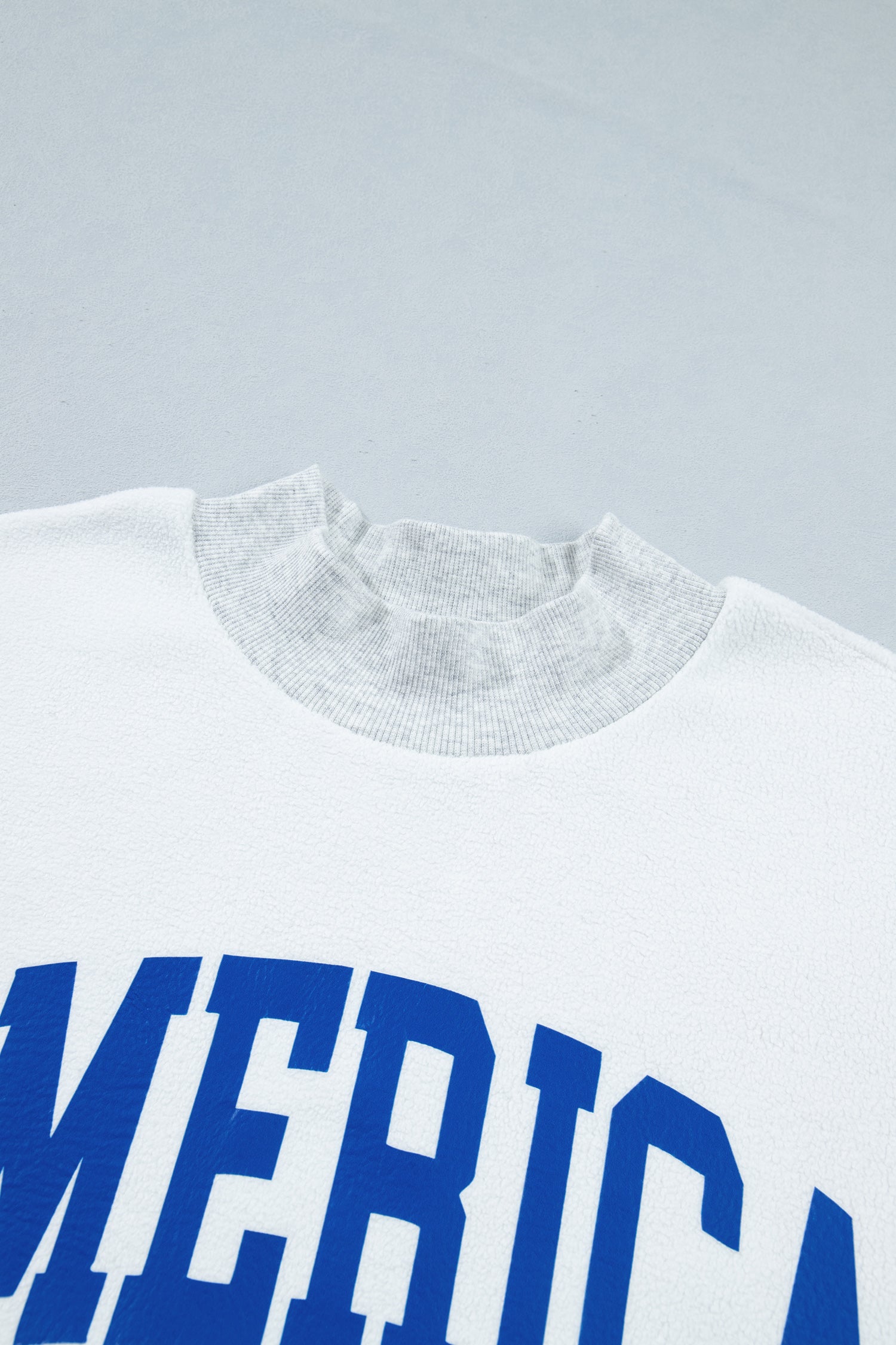Reversible USA Graphic Mock Neck Sweatshirt