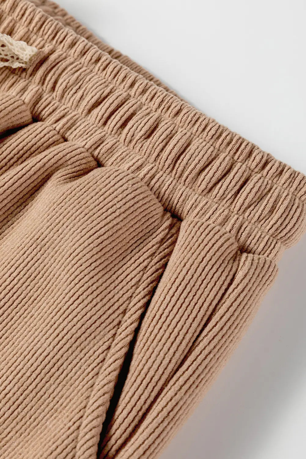 Pullover Hoodie and High Waist Bottoms Soft Cord Co-ord Set