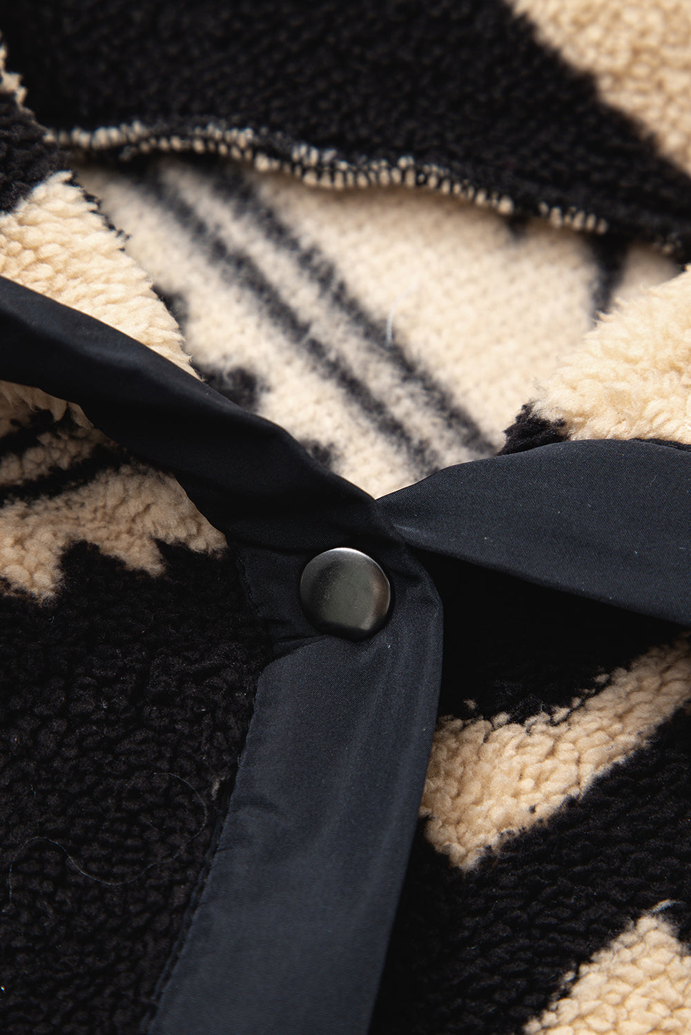 Black Western Aztec Half Zip Plush Sweatshirt eAura