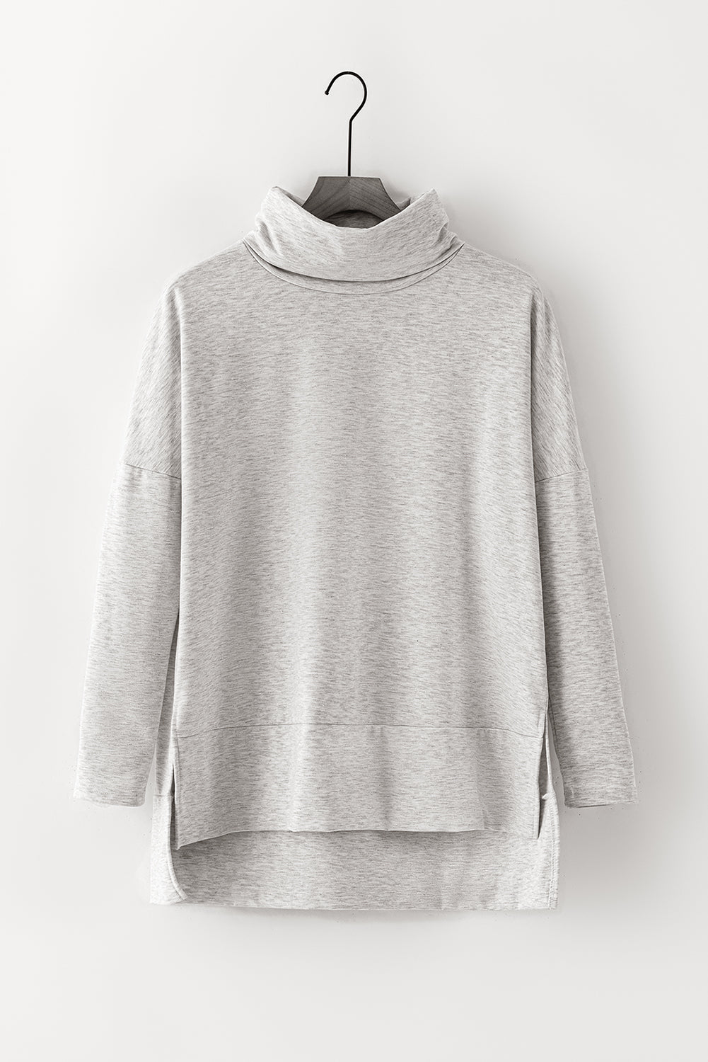 Grey Cowl Neck Shift Tunic Top - eAura