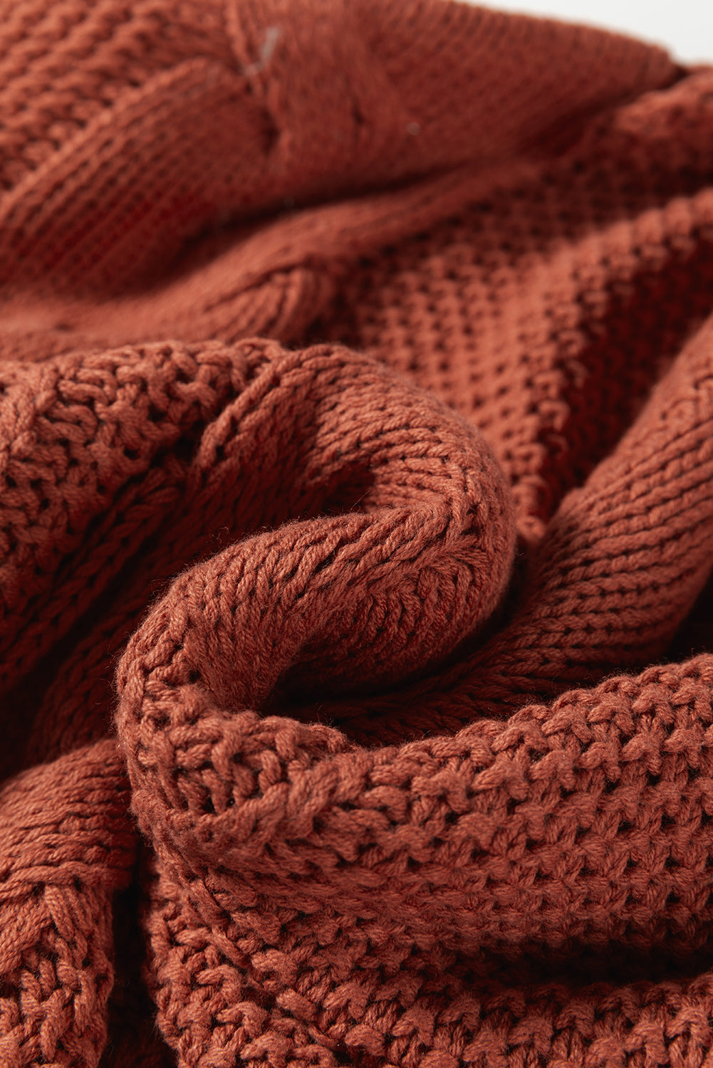 Chunky Fit Slouchy Textured Knit Sweater - eAura