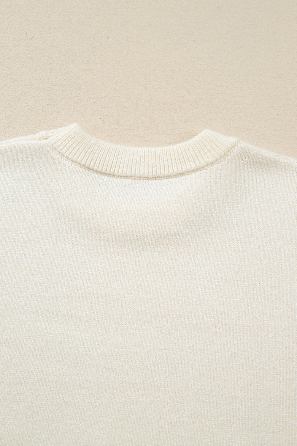 White Sequined Bow Graphic Christmas Holiday Sweater - eAura