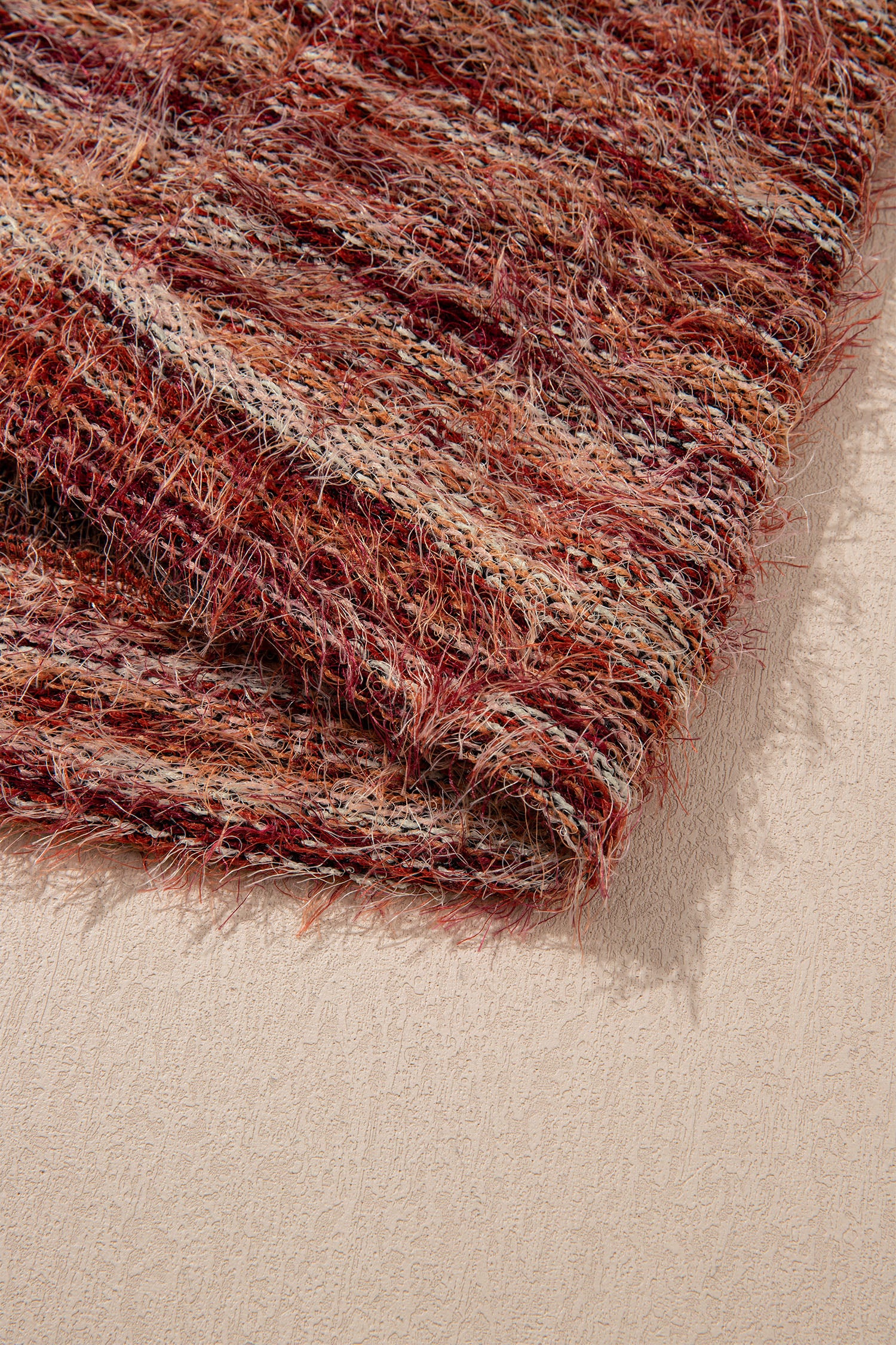 Fuzzy Striped Button Front Cardigan Sweater – Tawny