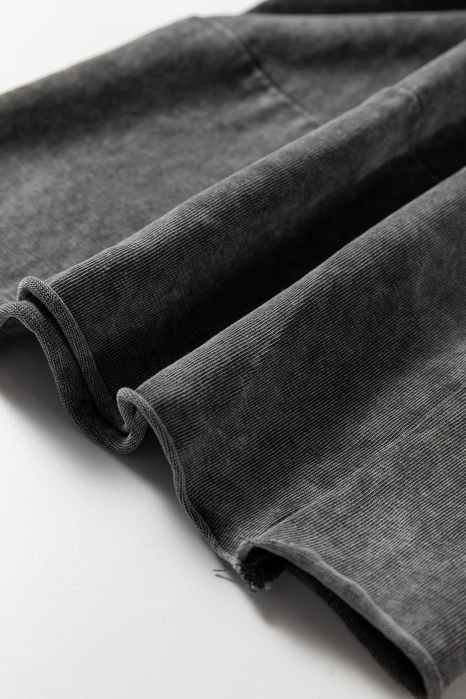 Mineral Wash High Waist Raw Hem Patched Trousers - eAura