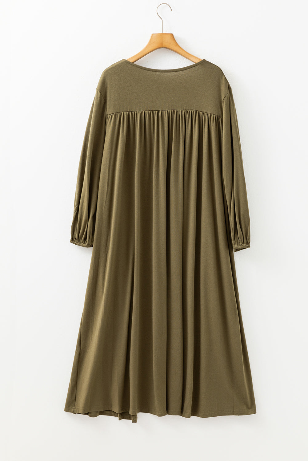 Green Lightweight Long Sleeve Open Front Duster Cardigan eAura
