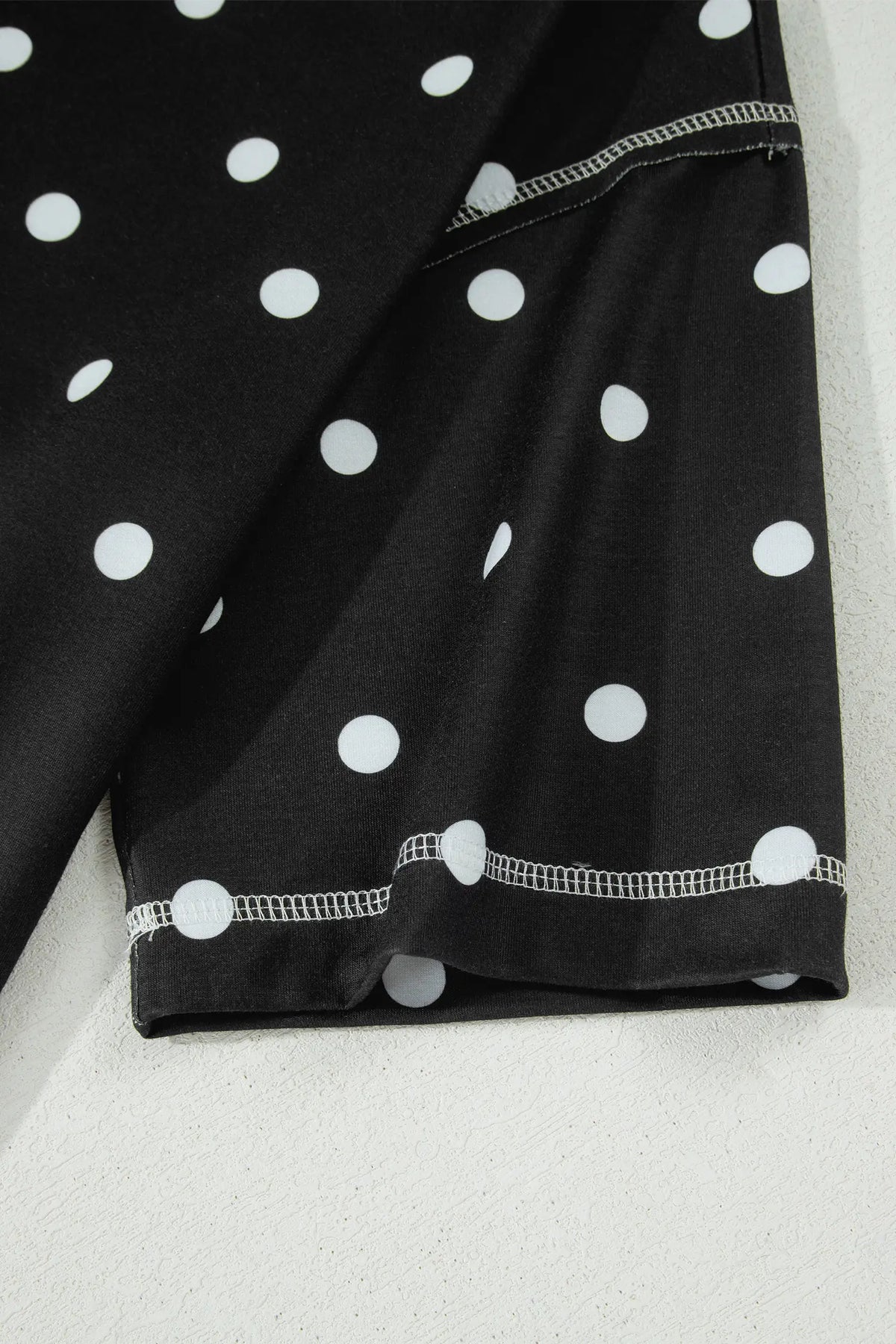 Polka Dot Short Sleeve Loose Top Drawstring Shorts Set – Pink
