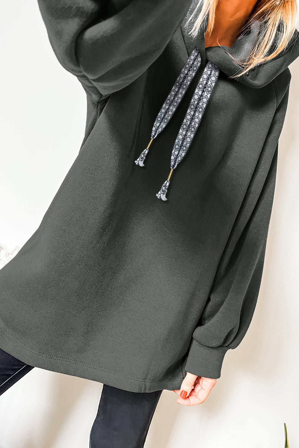 Fleece Lined Adjustable Longline Hoodie Dear-Lover Dropshipping