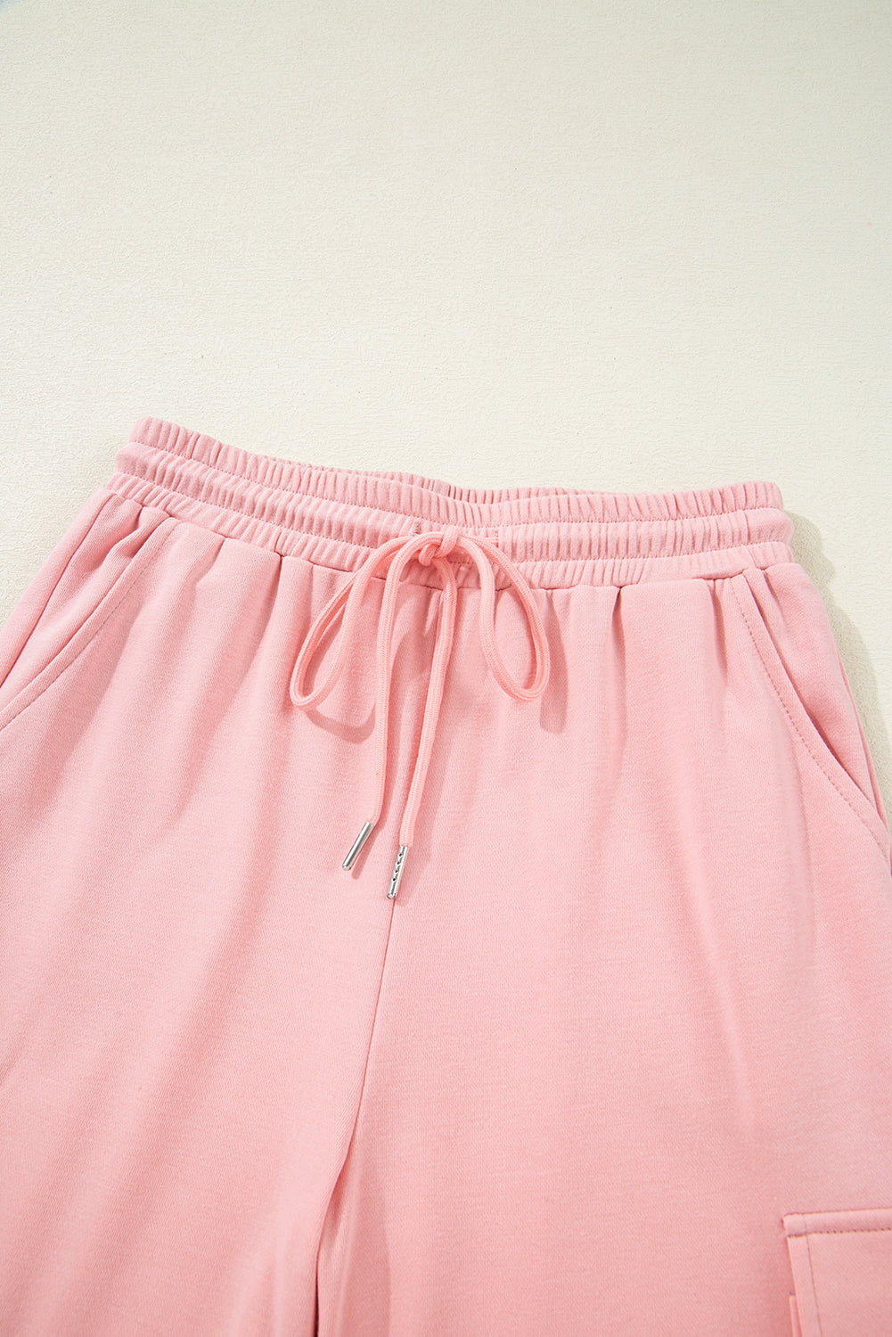 Apricot Pink Half Sleeve T-Shirt & Cargo SweatTrousers Set eAura