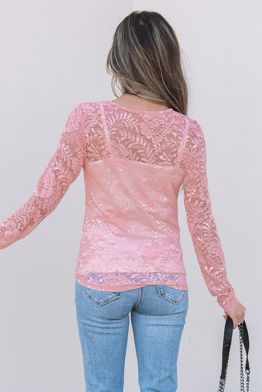 Blossom Floral Lace Sheer Long Sleeve Top eAura
