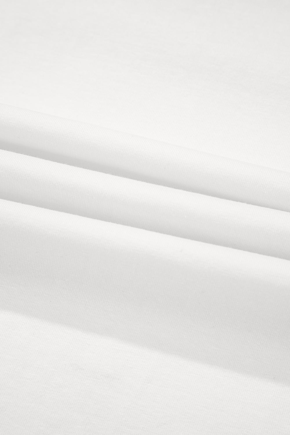 White Lace Crochet Crew Neck Casual T Shirt - eAura