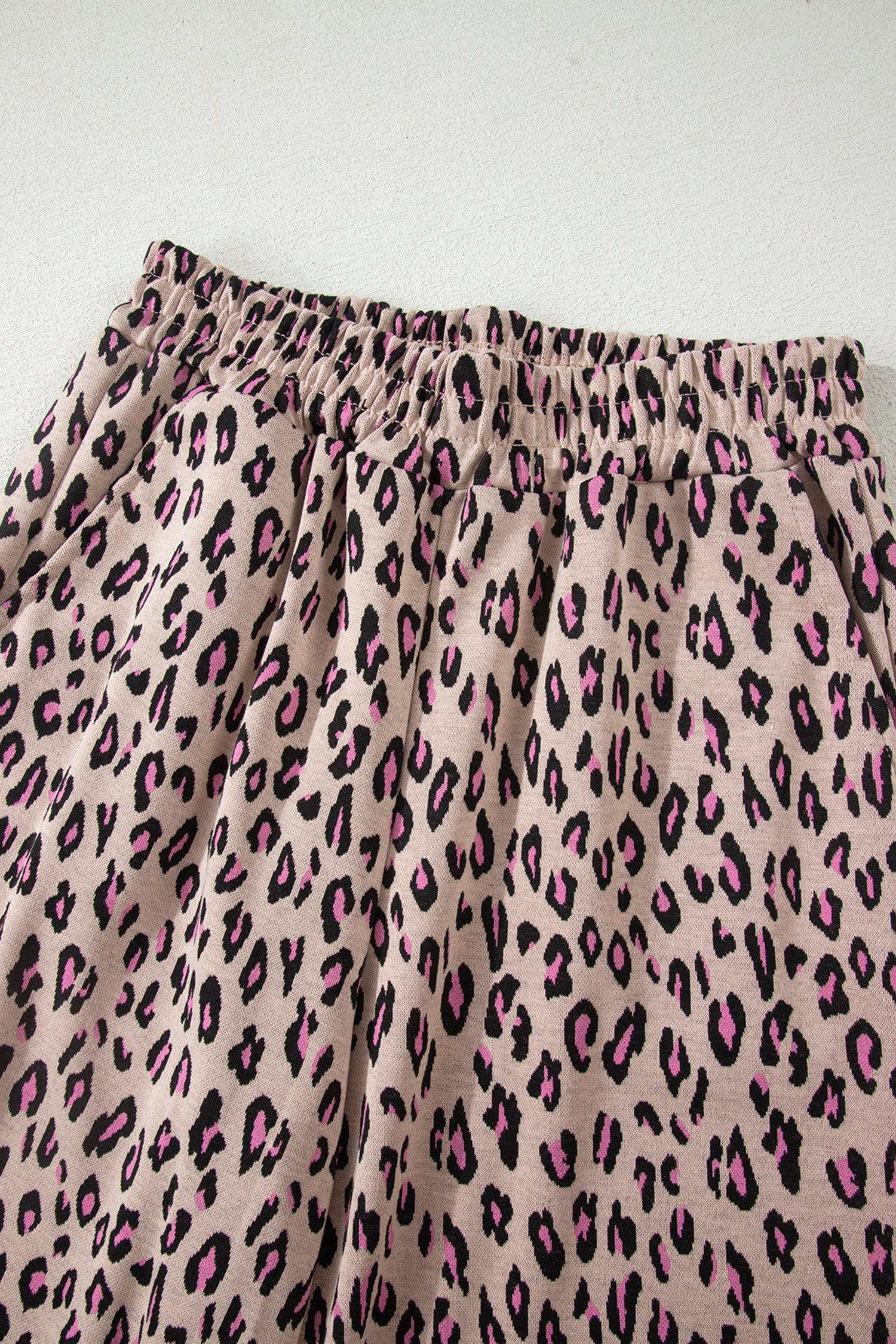 Leopard Print Casual Tee and Pants Co-ord Set