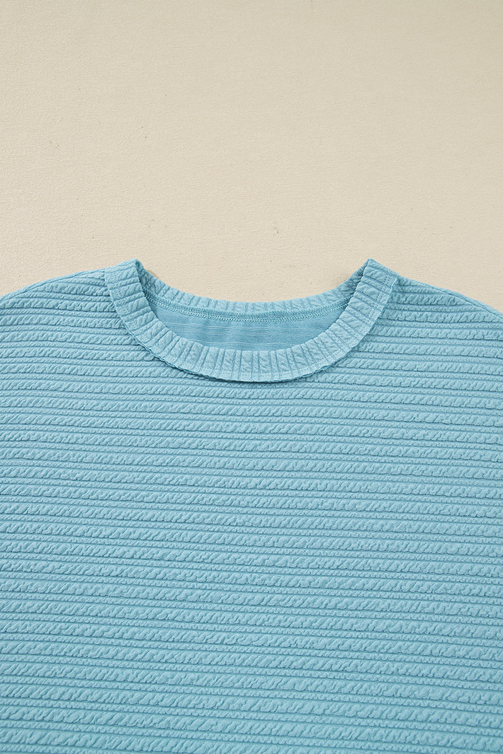 Textured Drop Shoulder Plus Size Knit Top - eAura