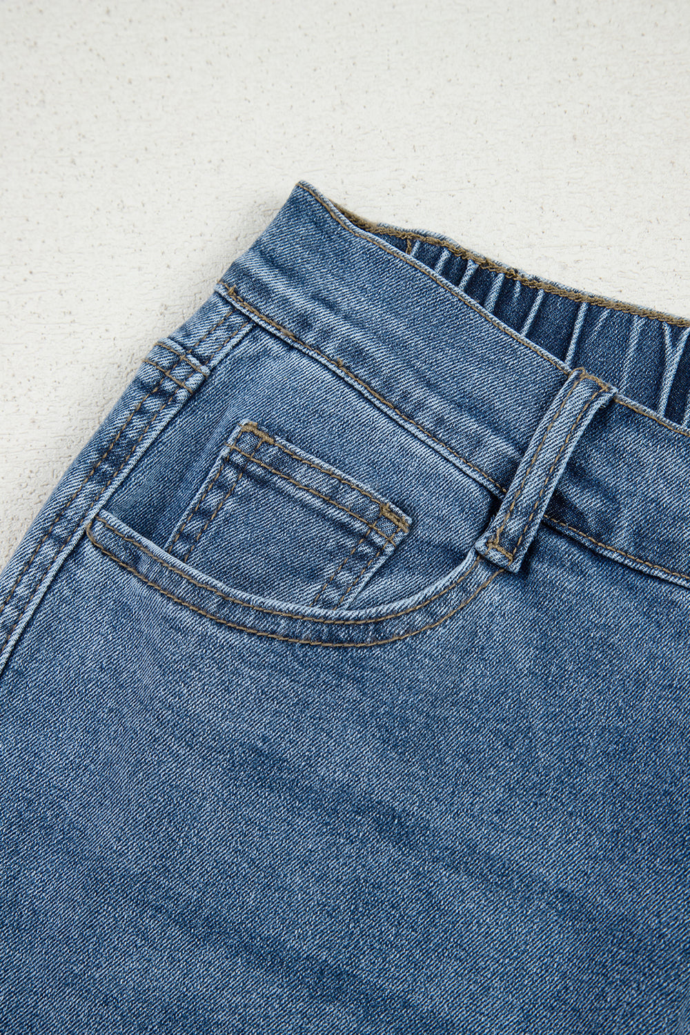Stone Blue Star Patchwork Cropped Wide Leg High Waist Jeans eAura
