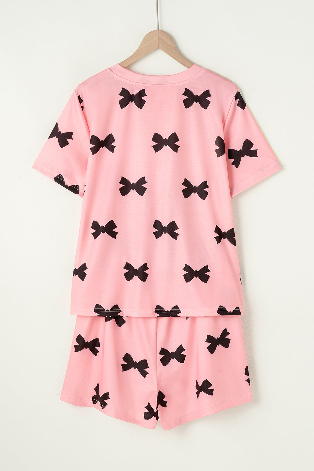 Pink Bow Printed Short 2pcs Lounge Set Pyjamaes eAura
