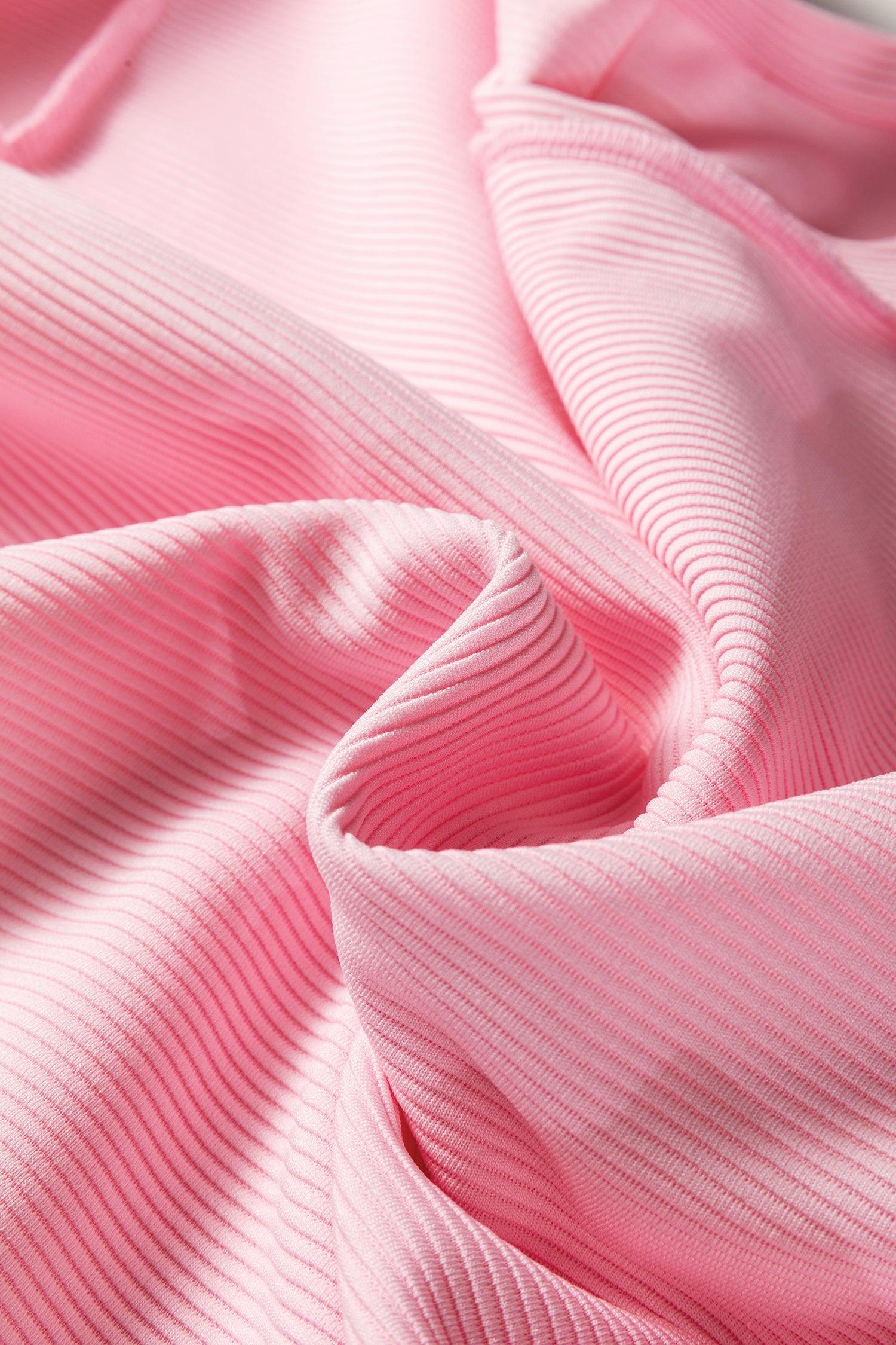 Horizontal Ribbed Exposed Seam Detail Long Sleeve Top - eAura