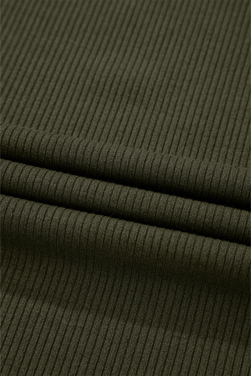 Jungle Green Ribbed Side Slit Ruched Slim Fit Long Sleeve Mini Dress Beagle Boutique Fashion Outlet