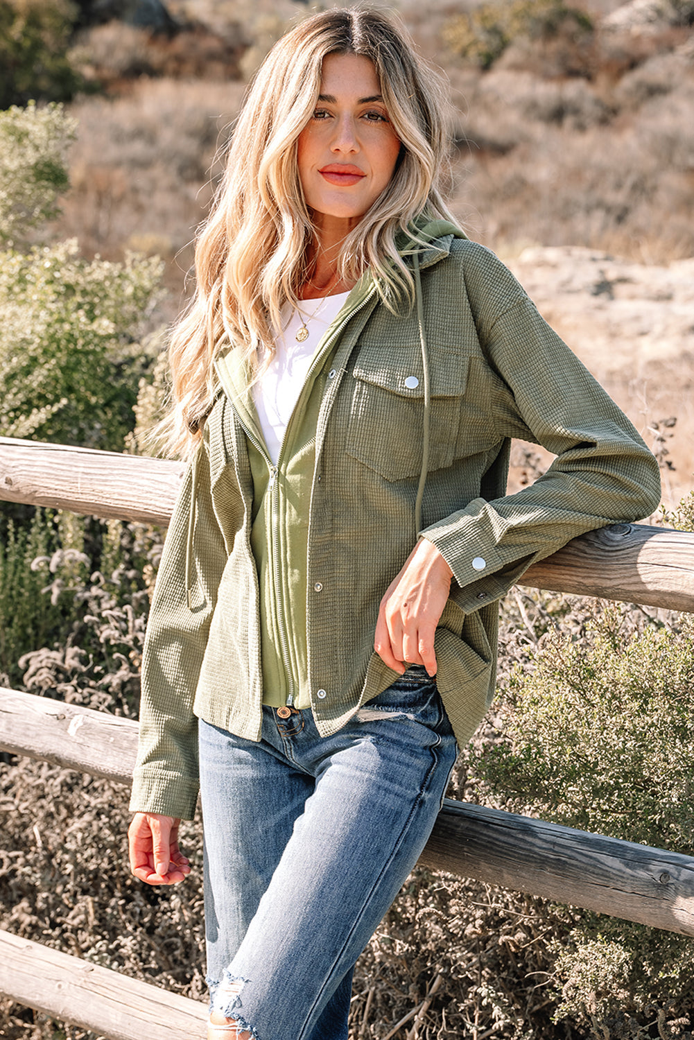 Textured Hooded Jacket - eAura