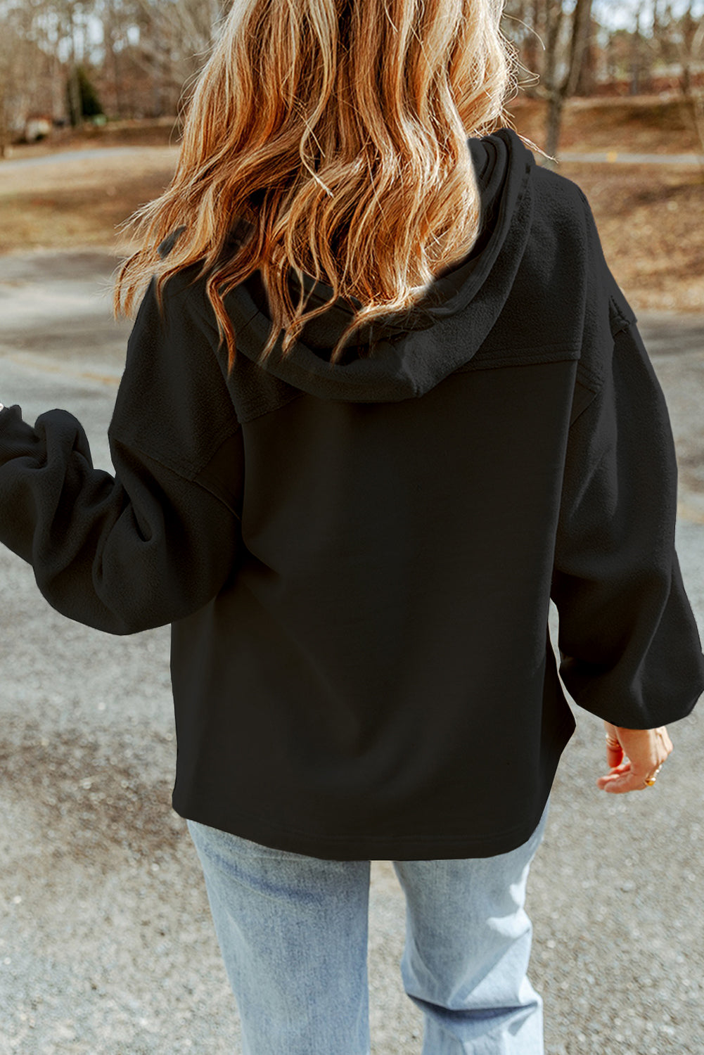 Flap Pocket Drawstring Hood Zip Up Jacket Beagle Boutique Fashion Outlet