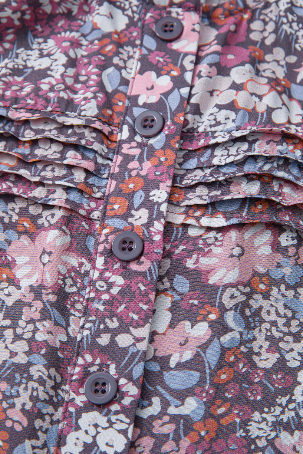 Boho Floral Pleated Buttoned Front Sleeveless Top eAura