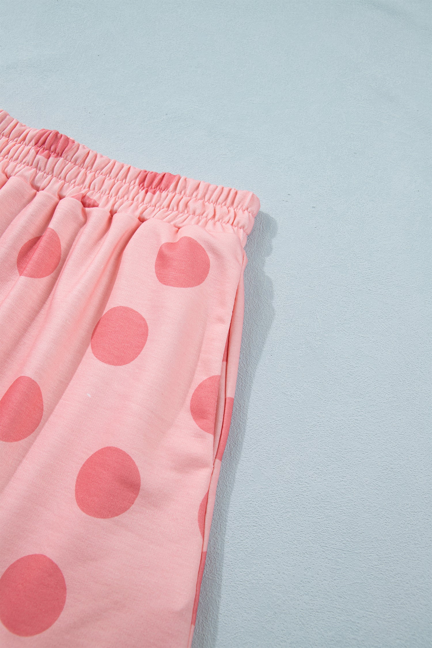 Polka Dot Short Sleeve Top Casual Skort 2pcs Outfit – White