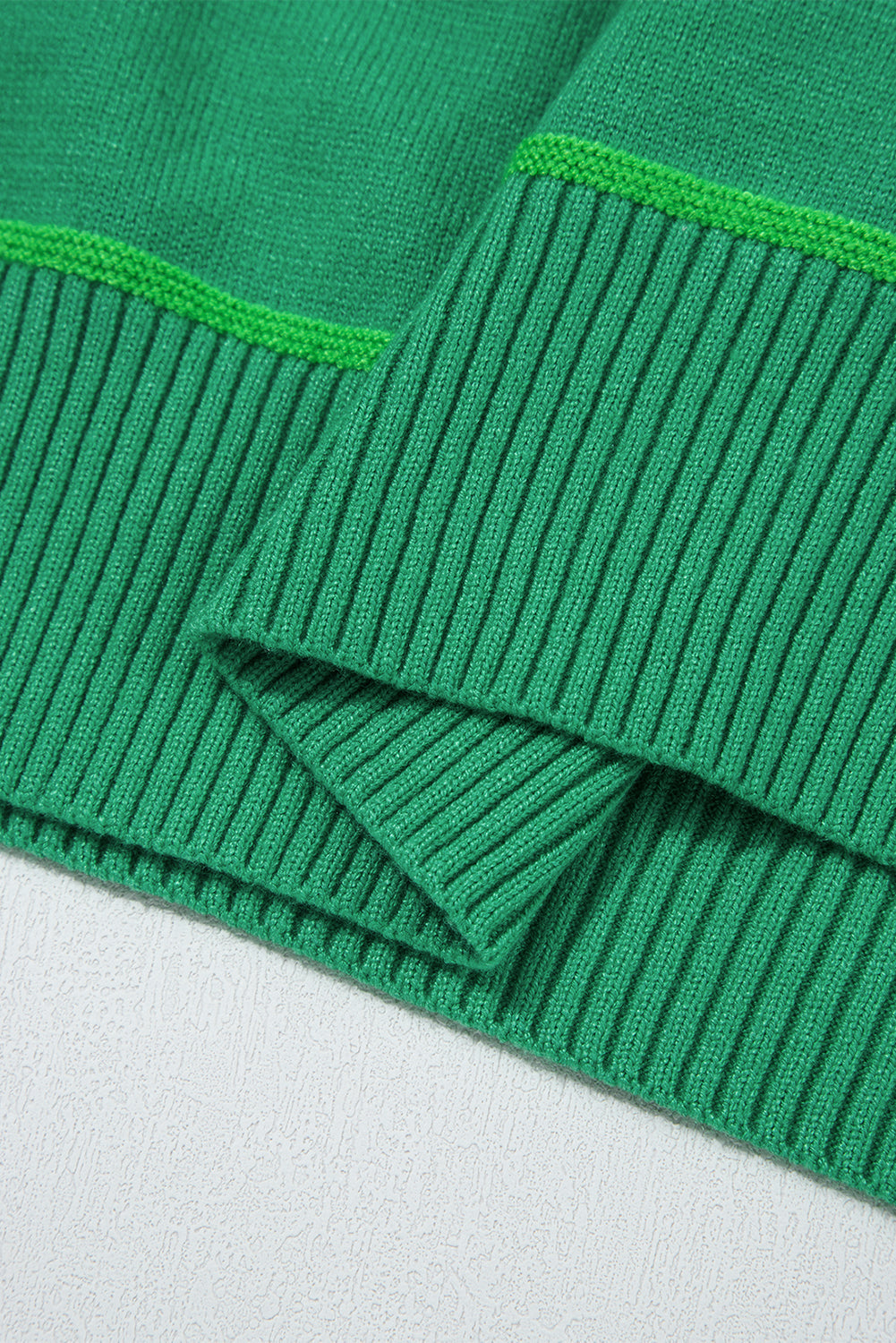 Striped Half Sleeve Drop Shoulder Sweater eAura