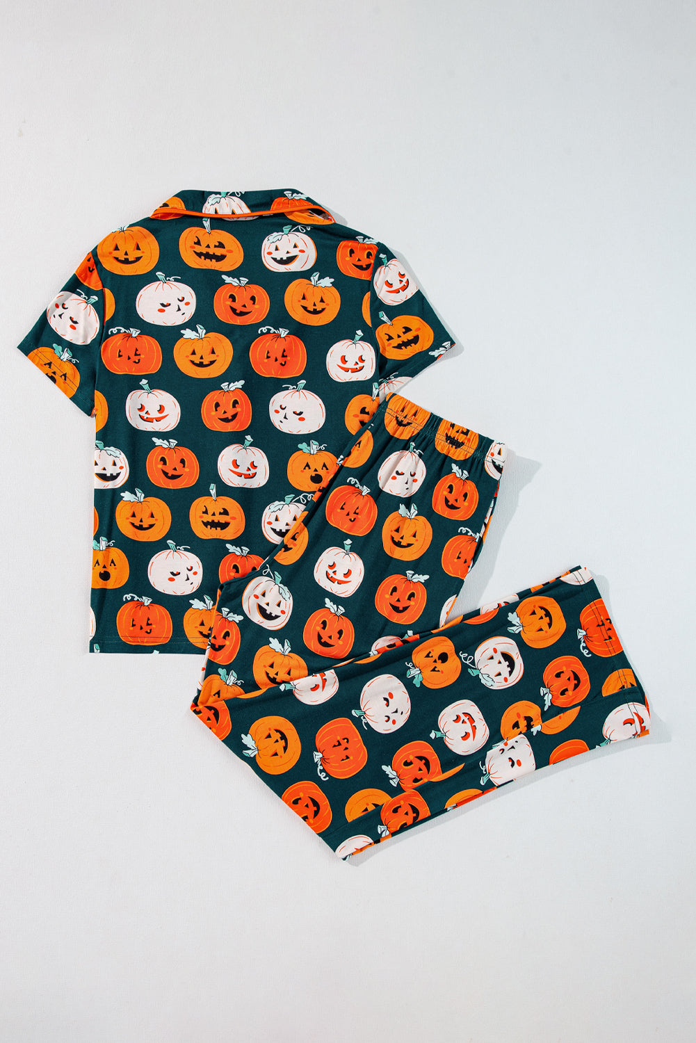 Halloween Pattern Short Sleeve Shirt Pyjama Set eAura