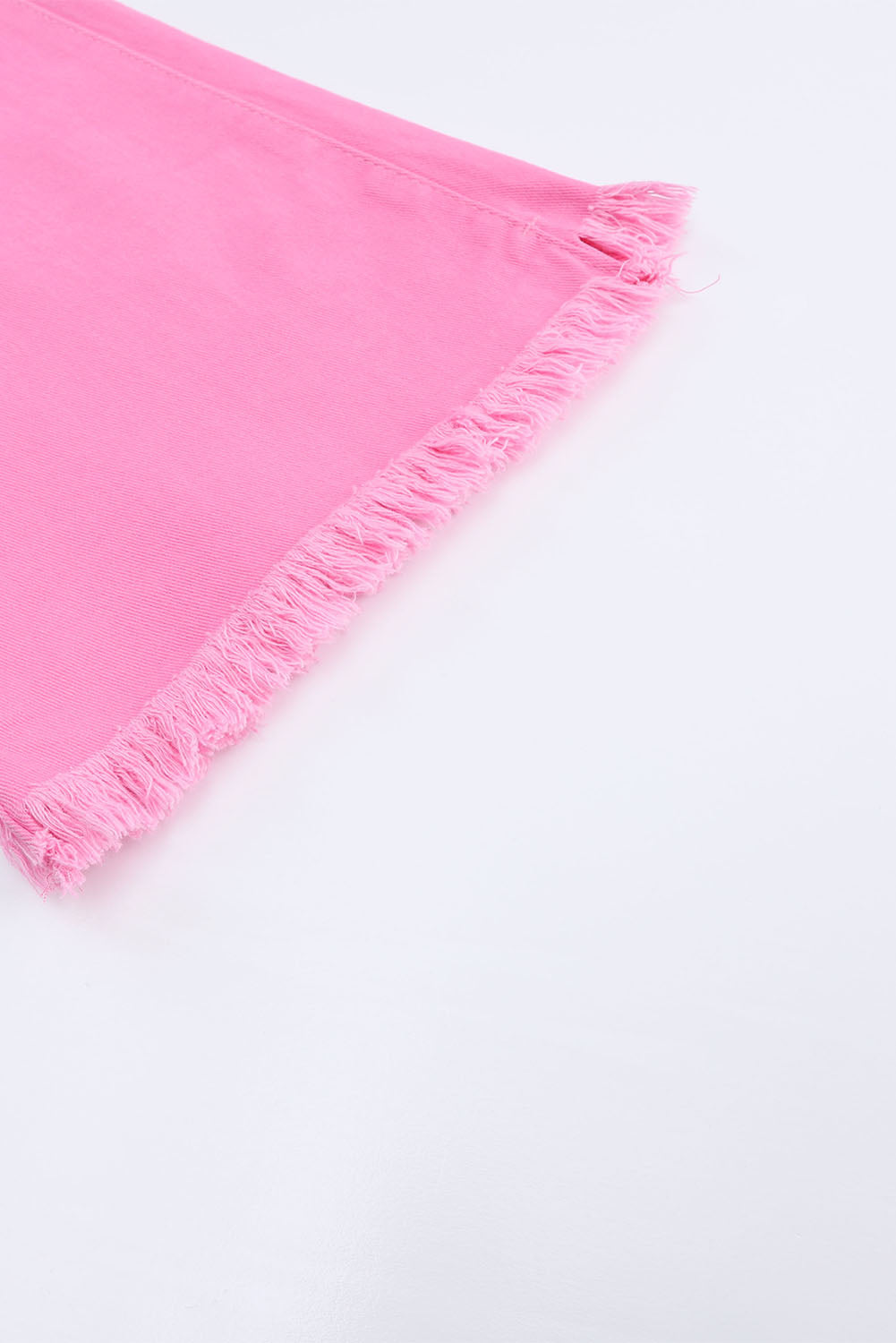 Pink Vintage High Waist Flare Leg Ripped Raw Hem Jeans Beagle Boutique Fashion Outlet
