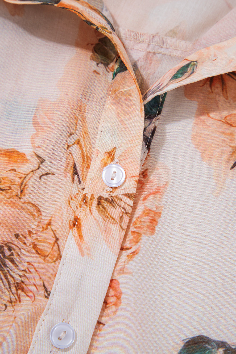 Floral Puff Sleeve Lightweight Shirt - eAura