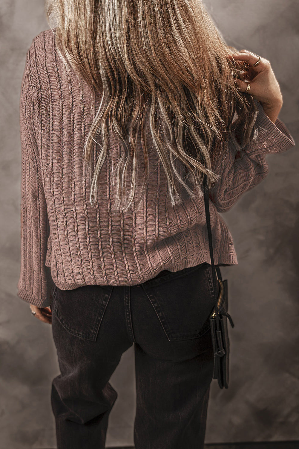 Goat Cut Out Textured Knit Buttoned Cardigan eAura