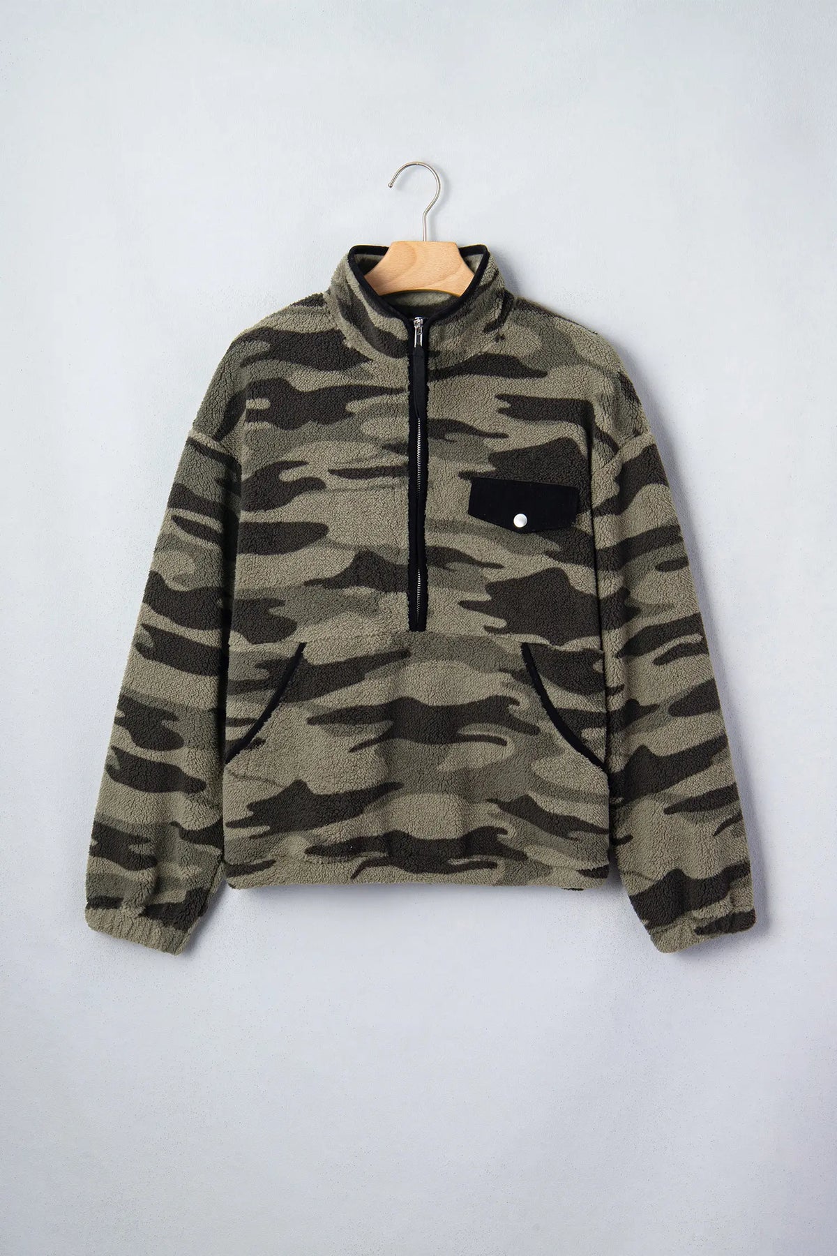 Fleece Half-Zip Pocket Sweatshirt