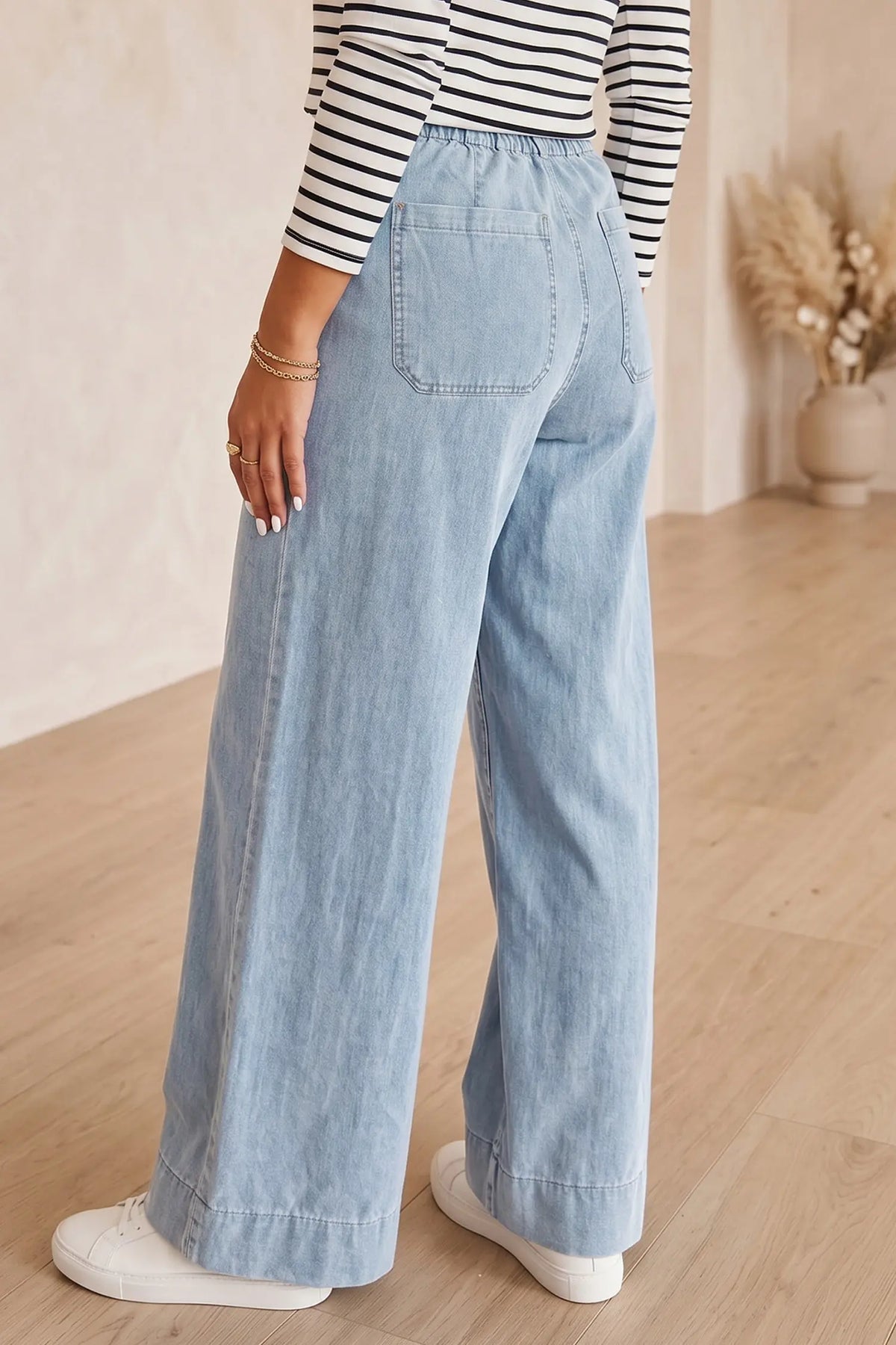 Solid Full-Length Regular Pocket Detail Wholesale Denim Jeans – Beau Blue