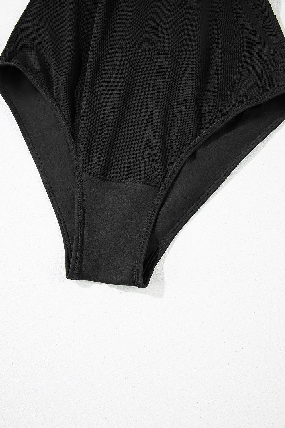 Black Thin Strap Strappy Lace-up Open Back One Piece Swimsuit eAura