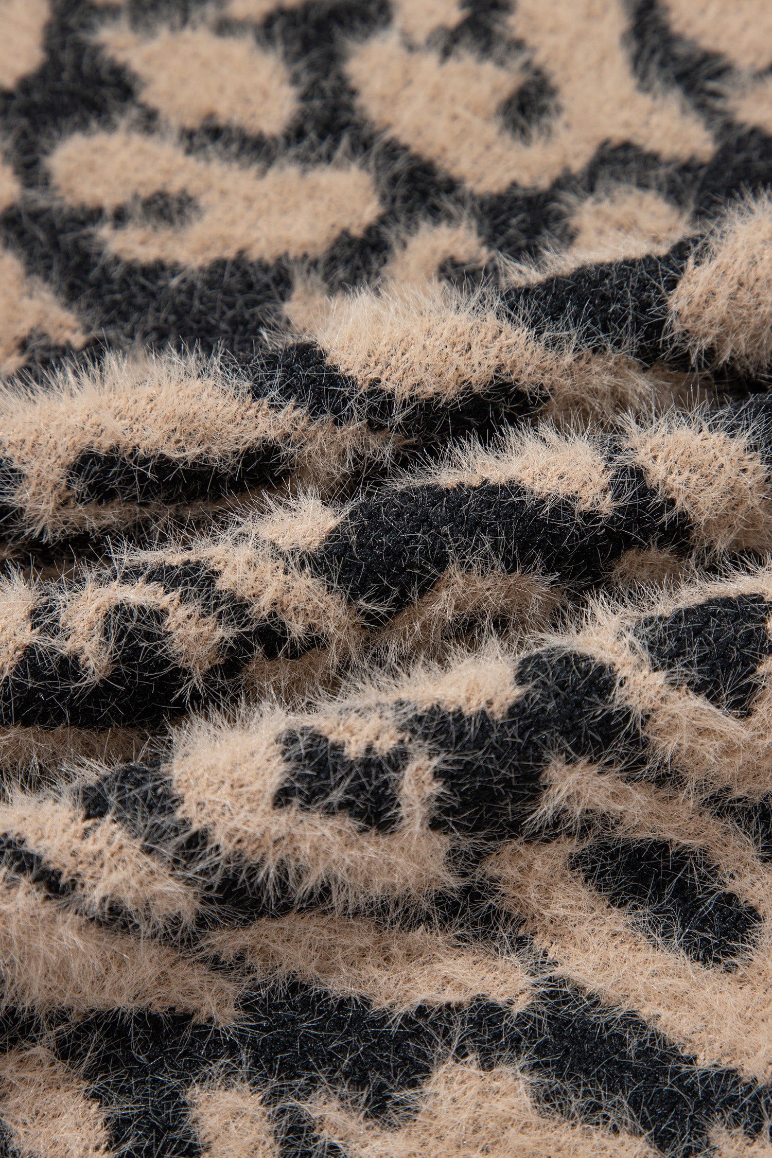 Leopard Print Knit Sleeveless Regular Wash Sweater Vest – Pink