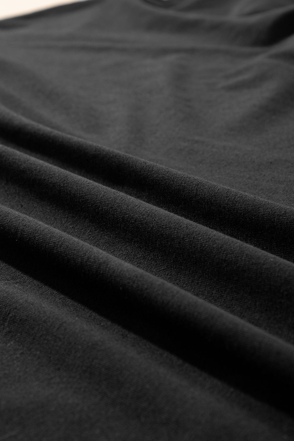 Black Loose Half Sleeve Hi Low Hem T Shirt eAura