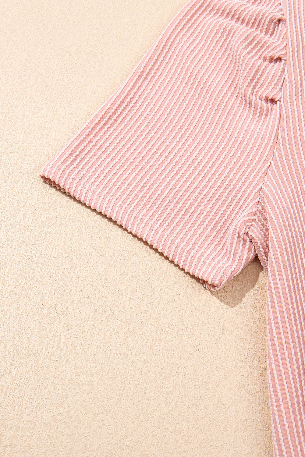 Blossom Corded Knit Crew Neck Puff Sleeve Shift Mini Dress BB Fashion Outlet