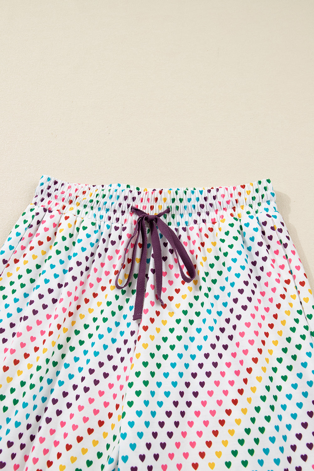 White Heart Print Long Sleeve Pyjama Set - eAura