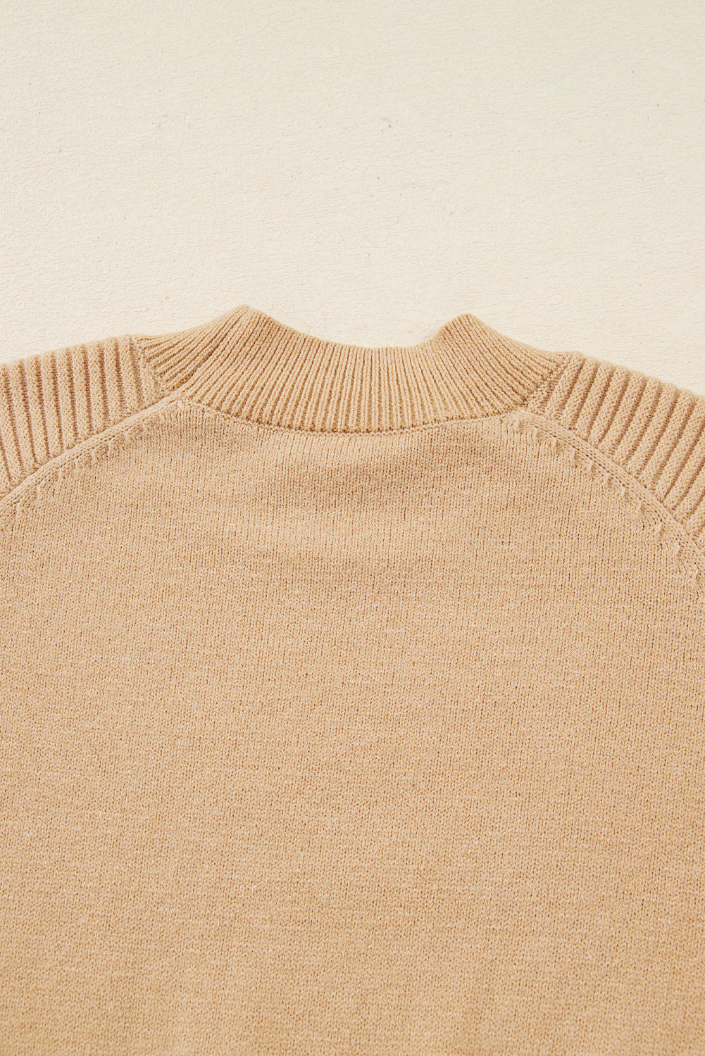 High Neck Puff Sleeve Sweater and Pleated Mini Skirt Co-ord Knit Outfit - eAura