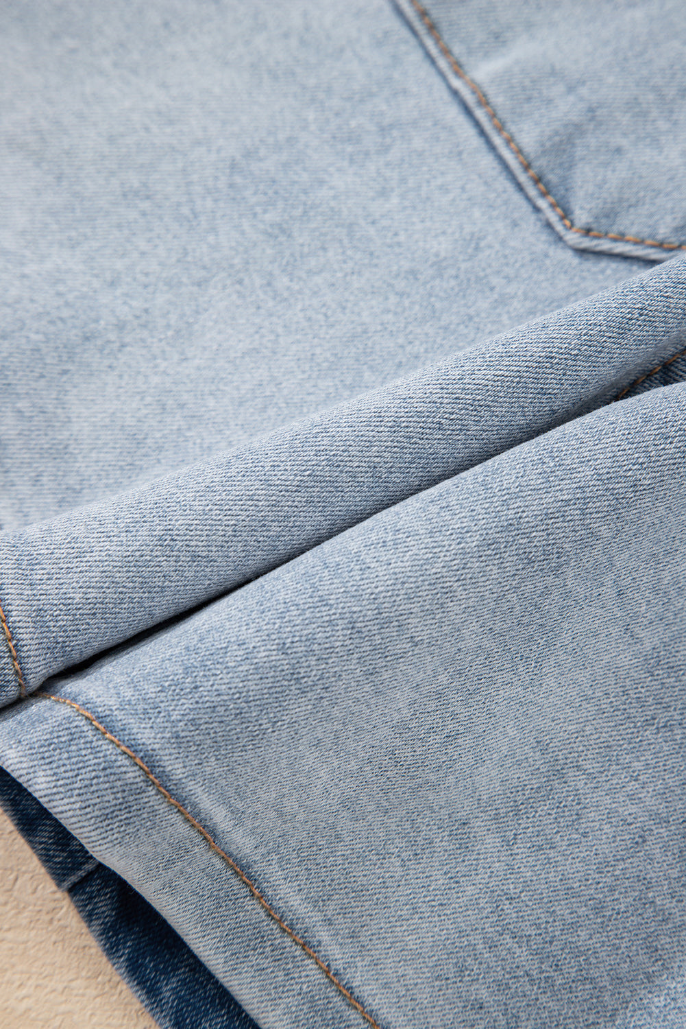 Beau Blue Light Wash High Rise Denim Shorts BB Fashion Outlet