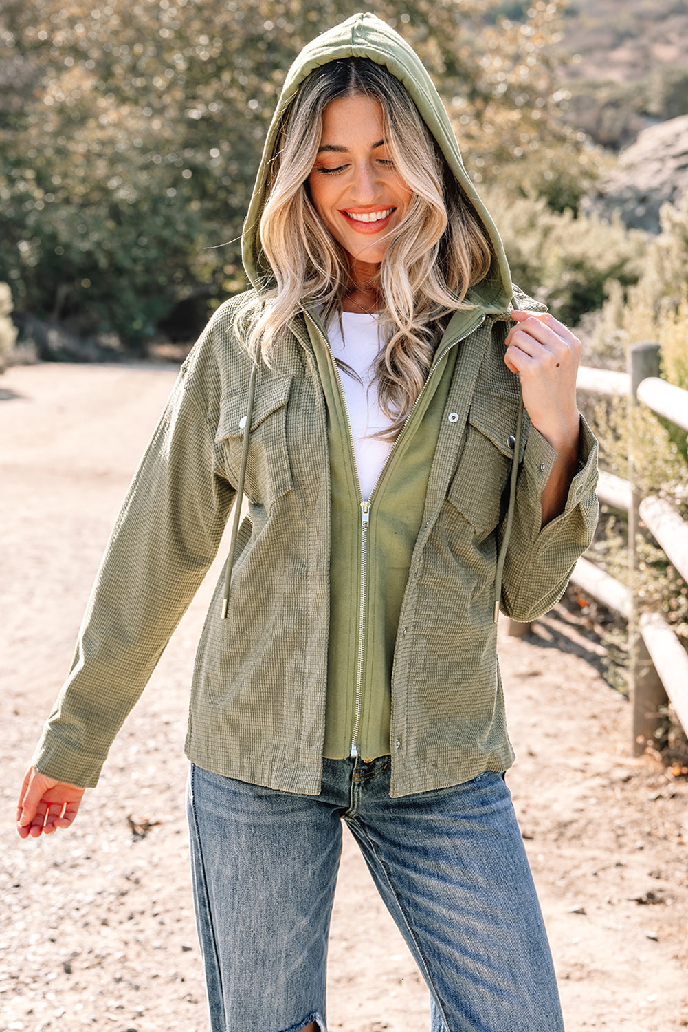 Textured Hooded Jacket - eAura