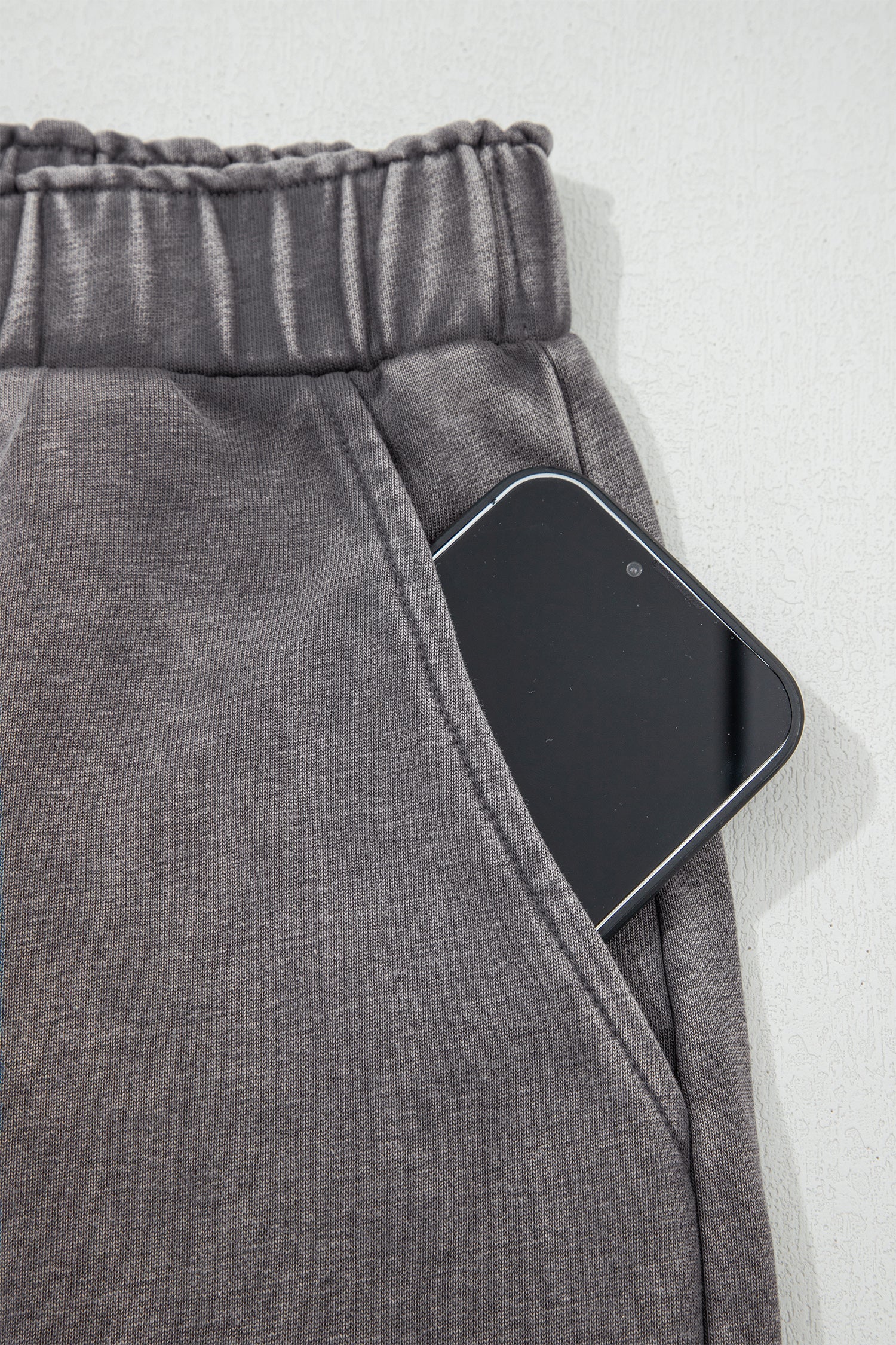 Mineral Wash Leopard Patchwork Trousers - eAura