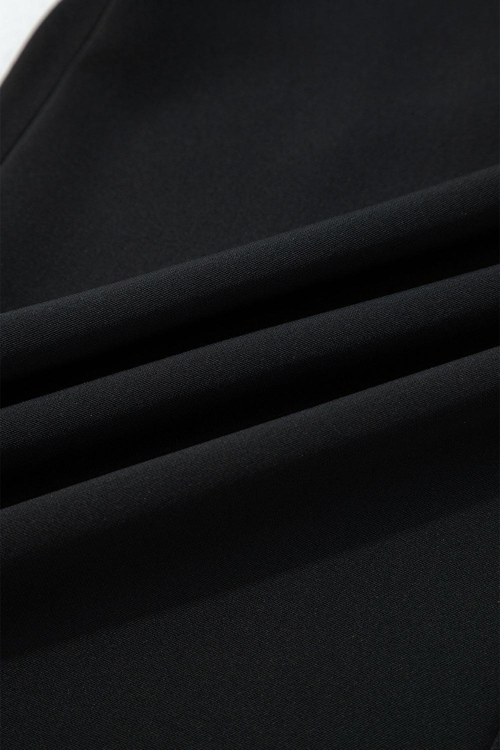 Pleated Detail Elastic High Waist Straight Trousers - eAura