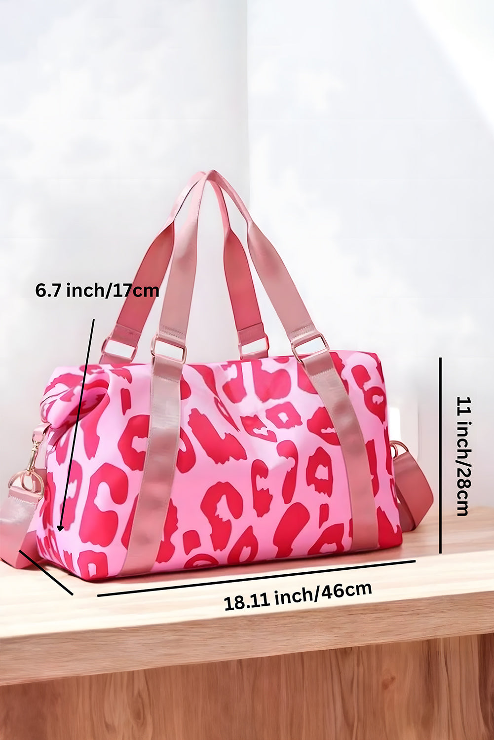 Leopard Print Luggage Tote Bag