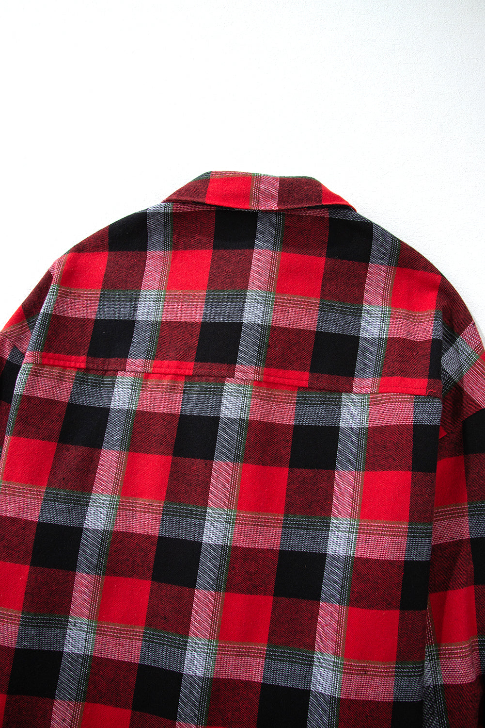 Red Christmas Checkered Pattern Loose Shirt and Pants Pyjama Set - eAura