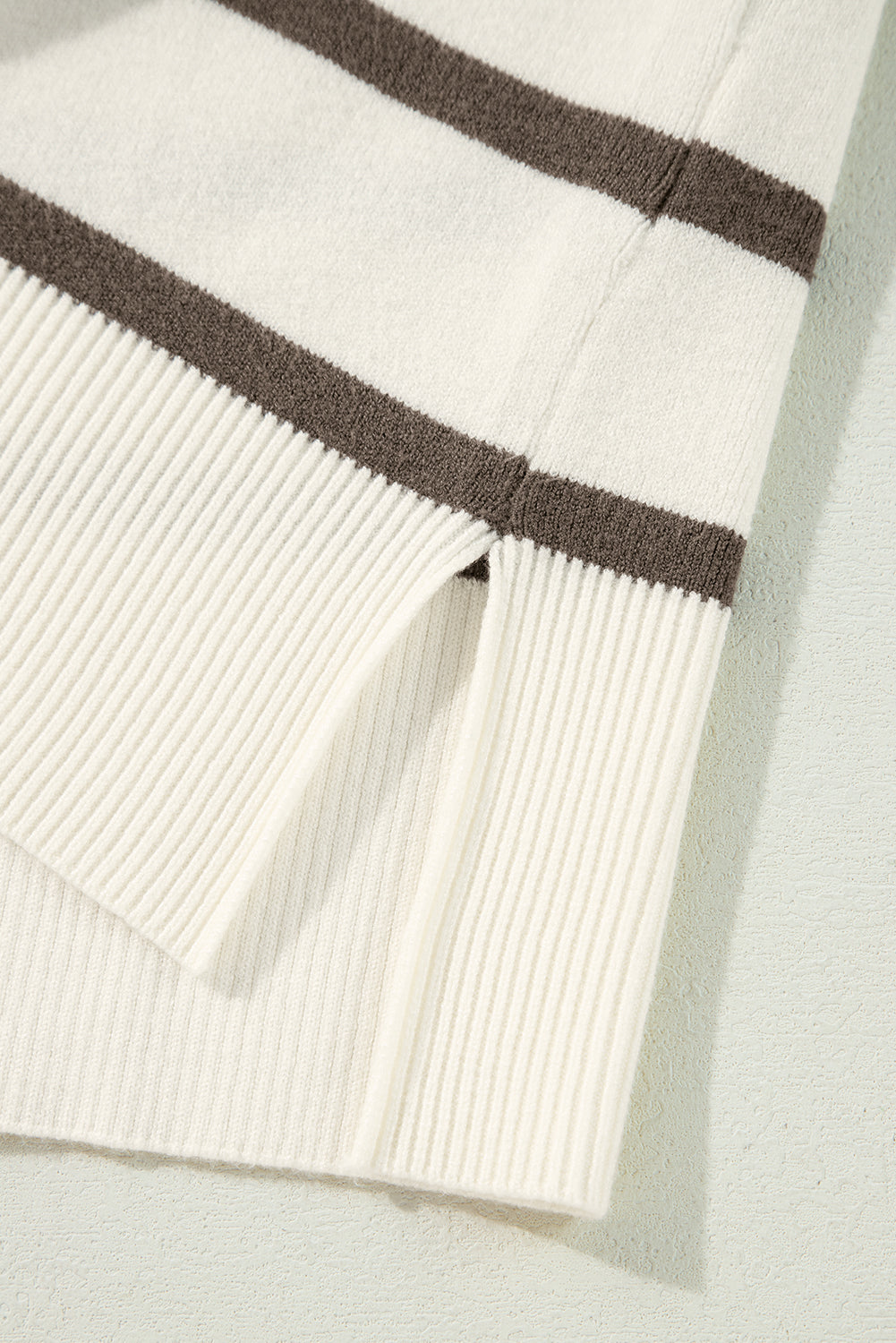 Side Slit Crew Neck Short Sleeve Sweater Tee