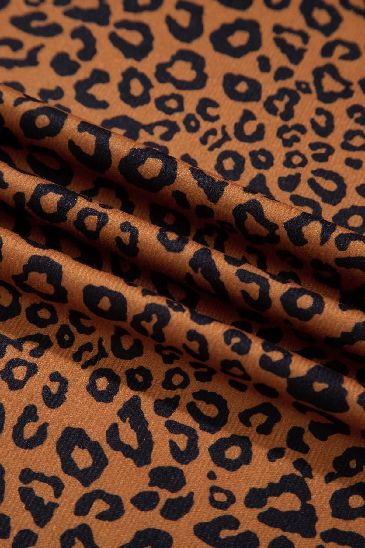 Leopard Print Long Sleeve Top Relaxed Pant Set – Brown