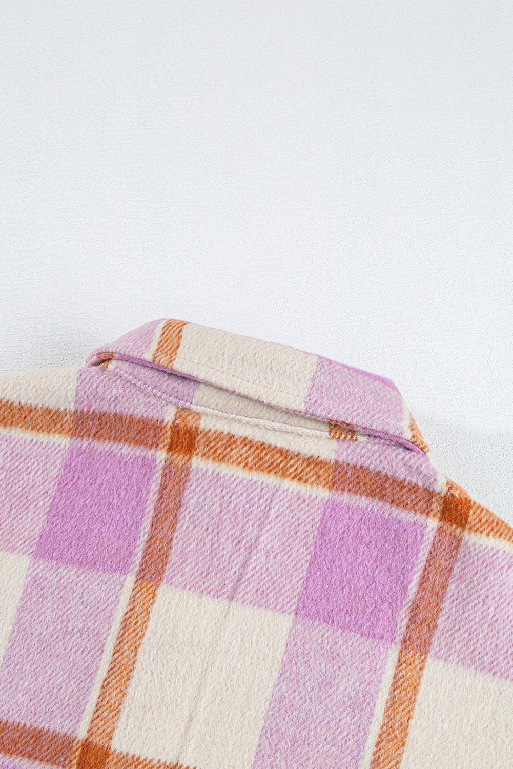 Purple Corduroy Pockets Brushed Checkered Shacket Beagle Boutique Fashion Outlet