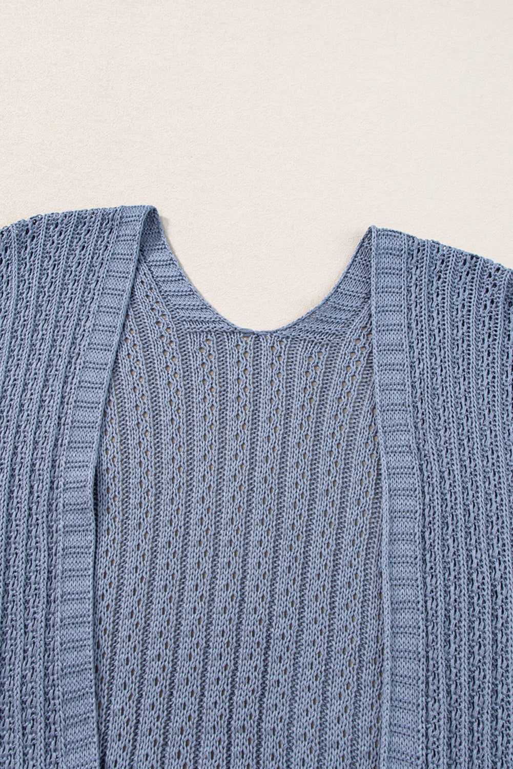 Black Hollow-out Bracelet Sleeve Knit Cardigan eAura
