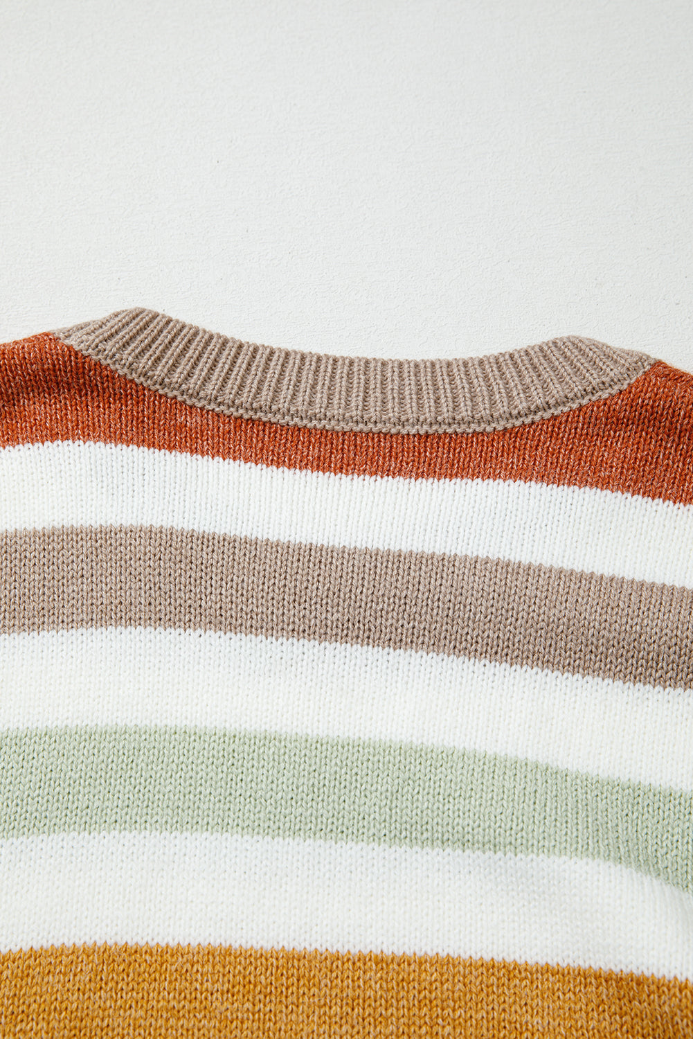 Multicolour Striped Colourblock Drop Shoulder Plus Size Sweater - Size/Plus Sweaters & Cardigans